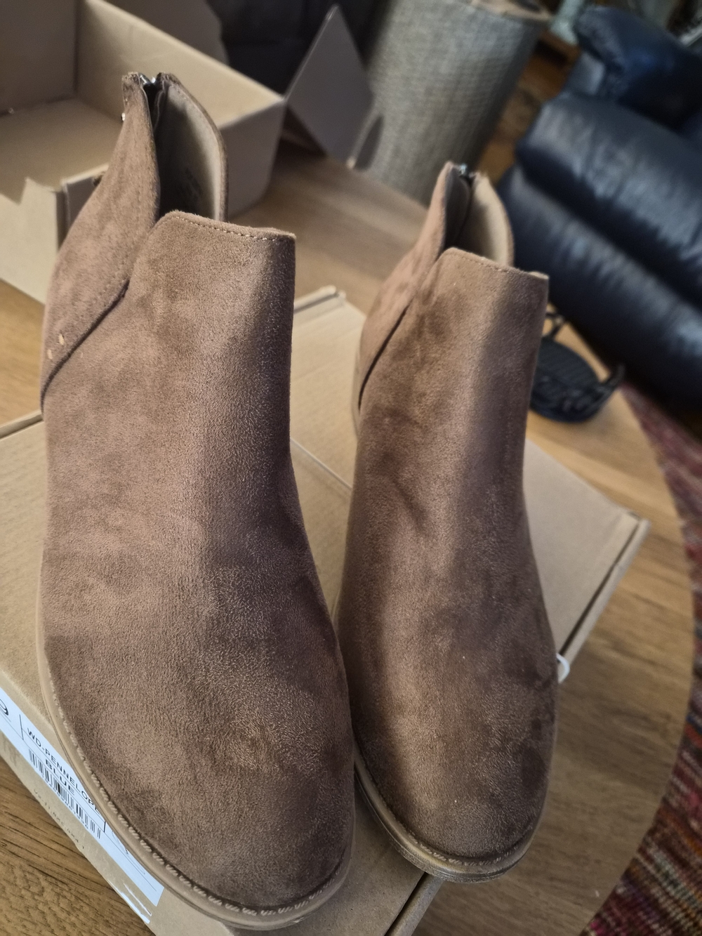 INC International Concepts Brown Suede Chelsea Ankle Booties